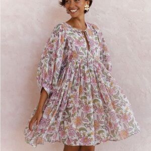 Daughters of India Kyra Floral Boho Mini Dress